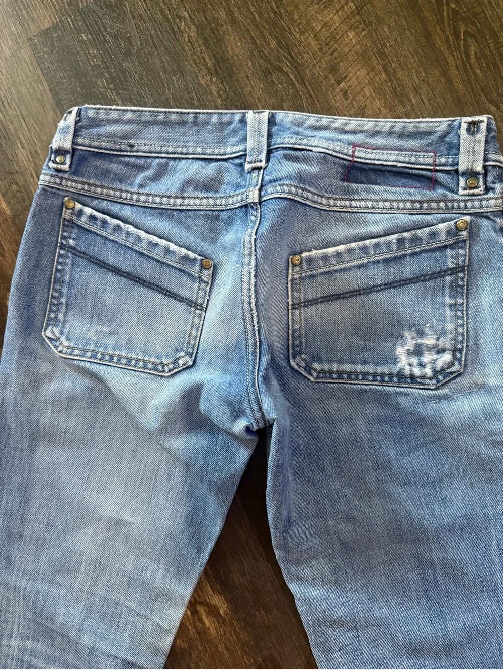 Diesel Distressed Patch Pocket Straight Leg Jeans Size 27 - Picture 10 of 10